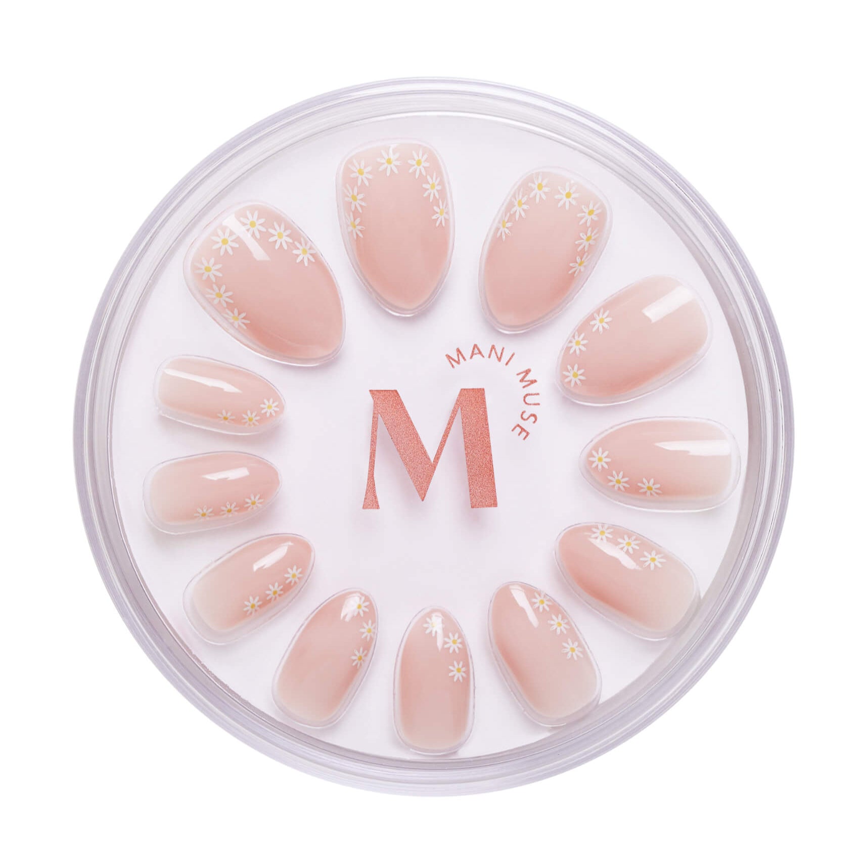 Mani Muse All Damn Daisy Press-on Nails - Almond