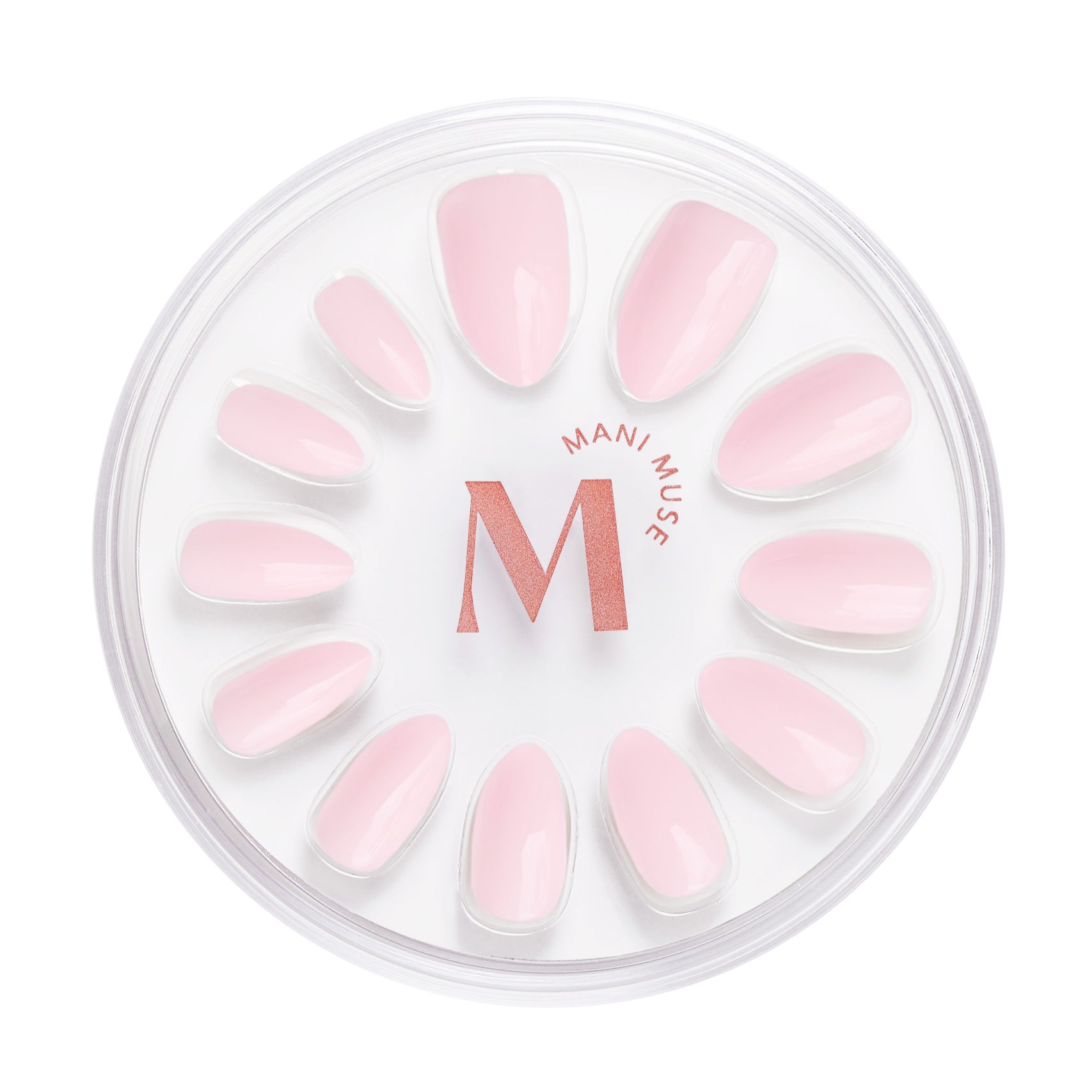 Mani Muse Powder Pink Press-On Nails - Almond