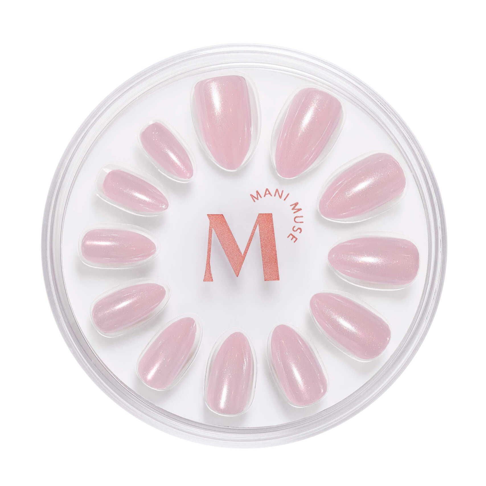 Mani Muse Strawberry Glazed, Ain't Phased Press-on Nails - Almond