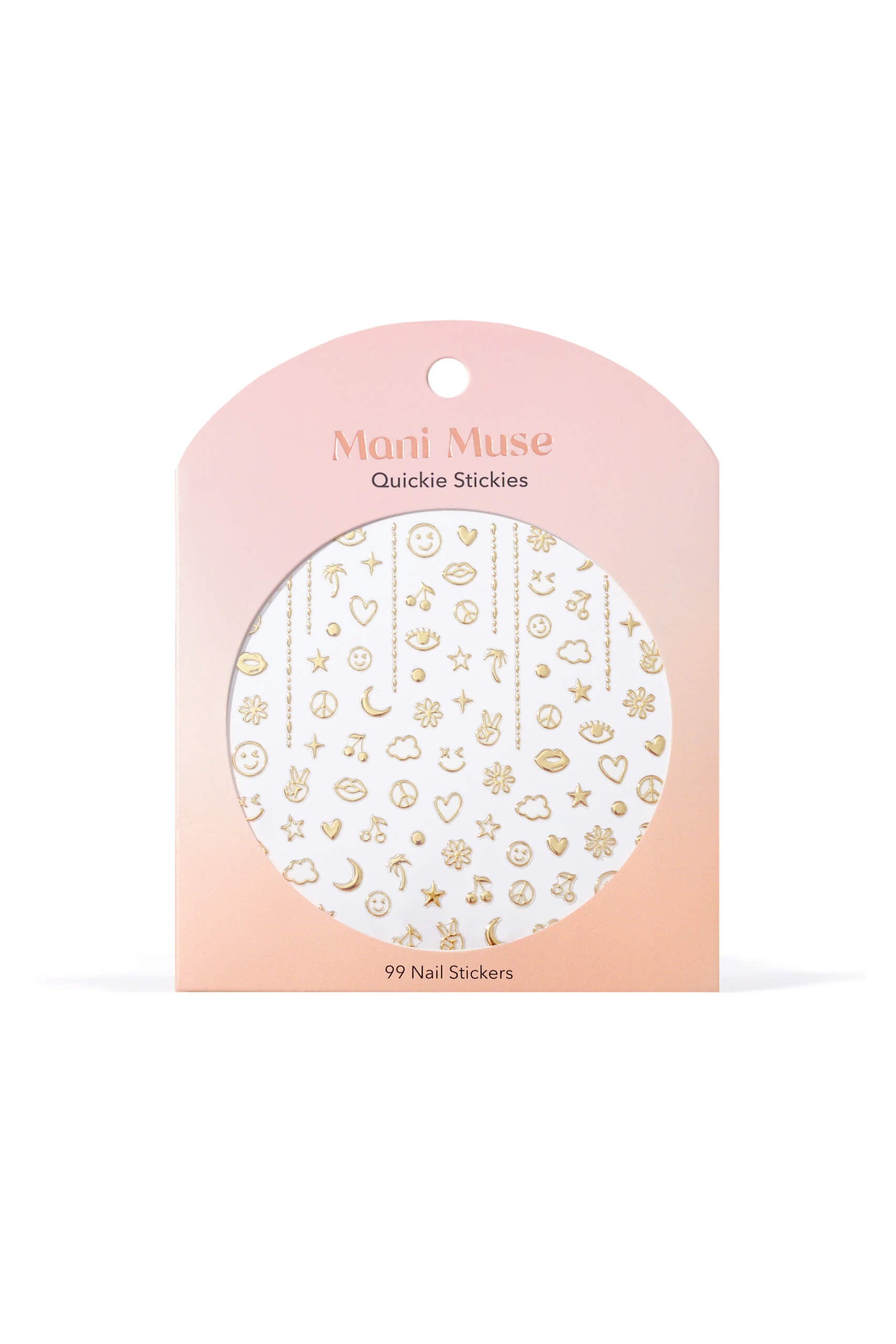 Mani Heist gold metallic accents nail art stickers by Mani Muse, on white background.