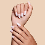 Socially Veri-Fly glazed ombre french press-on nails by Mani Muse, close-up hand shot.