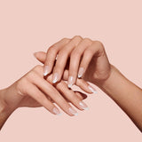 You Drive Glazy glazed french press-on nails by Mani Muse, close-up hand shot.